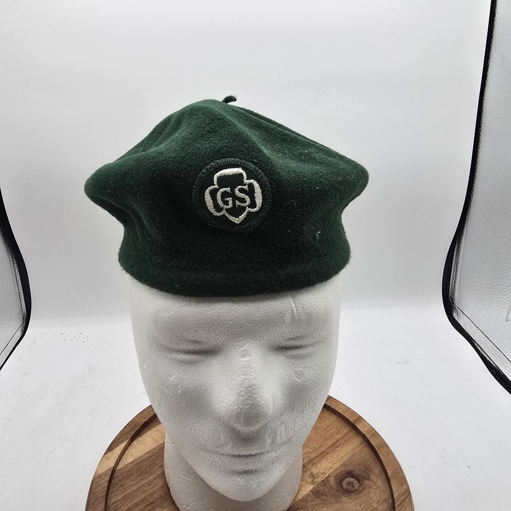 X3 Vintage Girl Scouts of America Green Berets Wool 1970's - Picture 7 of 9